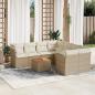 Preview: ARDEBO.de - 9-tlg. Garten-Sofagarnitur mit Kissen Beige Poly Rattan