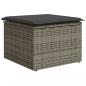 Preview: 5-tlg. Garten-Sofagarnitur mit Kissen Grau Poly Rattan