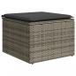 Preview: 9-tlg. Garten-Sofagarnitur mit Kissen Grau Poly Rattan