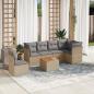 Preview: ARDEBO.de - 7-tlg. Garten-Sofagarnitur mit Kissen Beige Poly Rattan