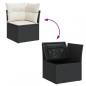 Preview: 13-tlg. Garten-Sofagarnitur mit Kissen Schwarz Poly Rattan