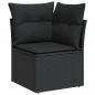 Preview: 13-tlg. Garten-Sofagarnitur mit Kissen Schwarz Poly Rattan