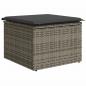 Preview: 6-tlg. Garten-Sofagarnitur mit Kissen Grau Poly Rattan