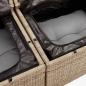 Preview: 7-tlg. Garten-Sofagarnitur mit Kissen Beige Poly Rattan