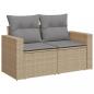 Preview: 8-tlg. Garten-Sofagarnitur mit Kissen Beige Poly Rattan