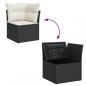 Preview: 9-tlg. Garten-Sofagarnitur mit Kissen Schwarz Poly Rattan