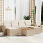 Preview: ARDEBO.de - 7-tlg. Garten-Sofagarnitur mit Kissen Beige Poly Rattan