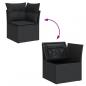 Preview: 13-tlg. Garten-Sofagarnitur mit Kissen Schwarz Poly Rattan