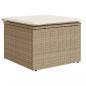 Preview: 10-tlg. Garten-Sofagarnitur mit Kissen Beige Poly Rattan