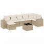 Preview: 8-tlg. Garten-Sofagarnitur mit Kissen Beige Poly Rattan