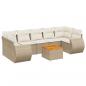 Preview: 8-tlg. Garten-Sofagarnitur mit Kissen Beige Poly Rattan