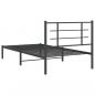 Preview: Bettgestell mit Kopfteil Metall Schwarz 107x203 cm