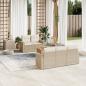 Preview: ARDEBO.de - 6-tlg. Garten-Sofagarnitur mit Kissen Beige Poly Rattan