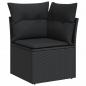 Preview: 14-tlg. Garten-Sofagarnitur mit Kissen Schwarz Poly Rattan