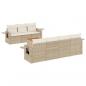 Preview: 8-tlg. Garten-Sofagarnitur mit Kissen Beige Poly Rattan