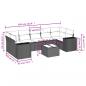 Preview: 8-tlg. Garten-Sofagarnitur mit Kissen Schwarz Poly Rattan