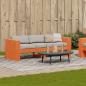 Preview: Gartensofa 3-Sitzer Wachsbraun 189x60x62 cm Massivholz Kiefer