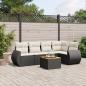 Preview: ARDEBO.de - 6-tlg. Garten-Sofagarnitur mit Kissen Schwarz Poly Rattan