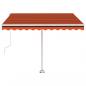 Preview: Markise Automatisch mit LED & Windsensor 300x250cm Orange/Braun