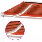 Preview: Markise Automatisch mit LED & Windsensor 300x250cm Orange/Braun