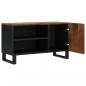 Preview: TV-Schrank 80x33x46 cm Altholz Massiv & Holzwerkstoff