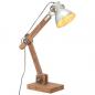 Preview: ARDEBO.de - Schreibtischlampe Industriestil Silbern Rund 58x18x90 cm E27  