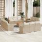 Preview: ARDEBO.de - 13-tlg. Garten-Sofagarnitur mit Kissen Beige Poly Rattan