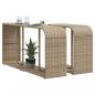 Preview: Outdoor-Regale 2 Stk. Beige Poly Rattan