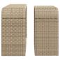 Preview: Outdoor-Regale 2 Stk. Beige Poly Rattan