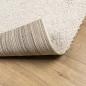 Preview: Teppich Shaggy Hochflor Modern Creme 80x200 cm