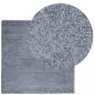 Preview: Teppich Shaggy Hochflor Modern Blau 120x120 cm