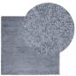 Preview: Teppich Shaggy Hochflor Modern Blau 240x240 cm