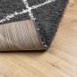 Preview: Teppich Shaggy Hochflor Modern Schwarz und Creme 120x170 cm