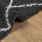 Preview: Teppich Shaggy Hochflor Modern Schwarz und Creme 120x170 cm