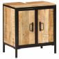 Preview: ARDEBO.de - Waschbeckenunterschrank 55x35x60 cm Massivholz Mango und Eisen