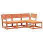 Preview: 4-tlg. Garten-Lounge-Set Wachsbraun Massivholz Kiefer