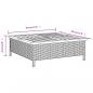 Preview: Gartentisch Schwarz 70x70x25 cm Rattan und Akazienholz