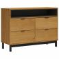 Preview: ARDEBO.de - Schubladenschrank FLAM 110x40x80 cm Massivholz Kiefer