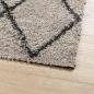 Preview: Teppich Shaggy Hochflor Modern Beige und Anthrazit 140x200 cm