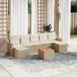 Preview: ARDEBO.de - 8-tlg. Garten-Sofagarnitur mit Kissen Beige Poly Rattan