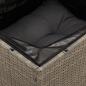 Preview: 4-tlg. Garten-Sofagarnitur mit Kissen Grau Poly Rattan