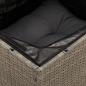 Preview: 7-tlg. Garten-Sofagarnitur mit Kissen Grau Poly Rattan