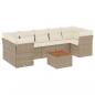 Preview: 8-tlg. Garten-Sofagarnitur mit Kissen Beige Poly Rattan