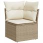 Preview: 8-tlg. Garten-Sofagarnitur mit Kissen Beige Poly Rattan