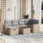 Preview: ARDEBO.de - 7-tlg. Garten-Sofagarnitur mit Kissen Beige Poly Rattan