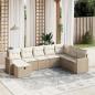 Preview: ARDEBO.de - 8-tlg. Garten-Sofagarnitur mit Kissen Beige Poly Rattan