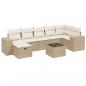 Preview: 8-tlg. Garten-Sofagarnitur mit Kissen Beige Poly Rattan