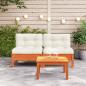 Preview: Gartensofa ohne Armlehnen mit Kissen 2 Stk. Wachsbraun Kiefer