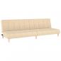 Preview: Schlafsofa 2-Sitzer Creme Stoff