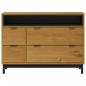 Preview: Schubladenschrank FLAM 110x40x80 cm Massivholz Kiefer